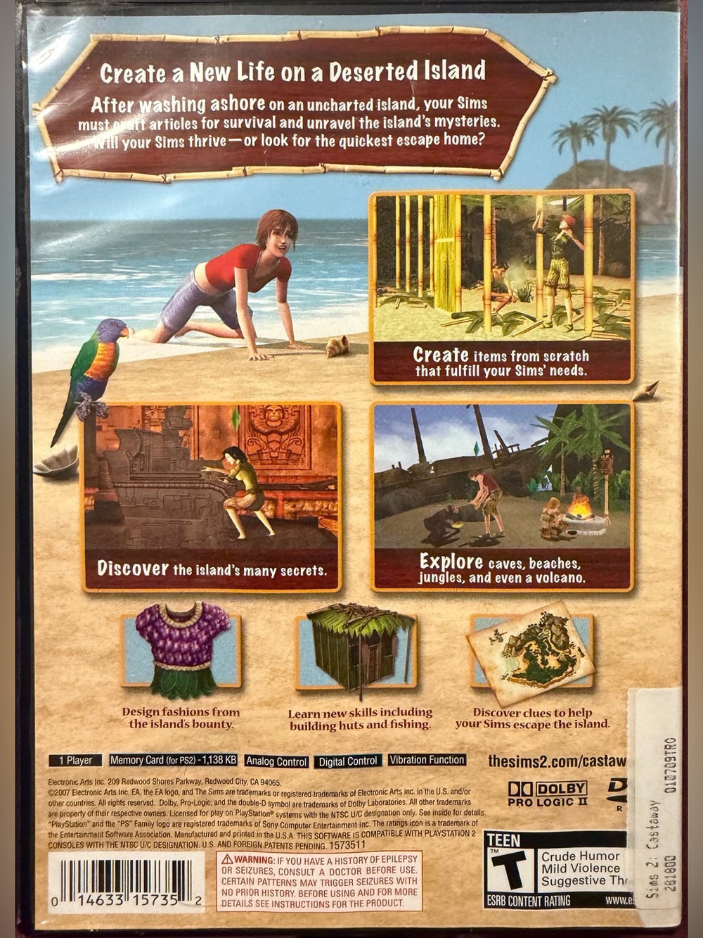 PlayStation 2 The Sims 2 Castaway PS2 Game - Picture 2 of 3
